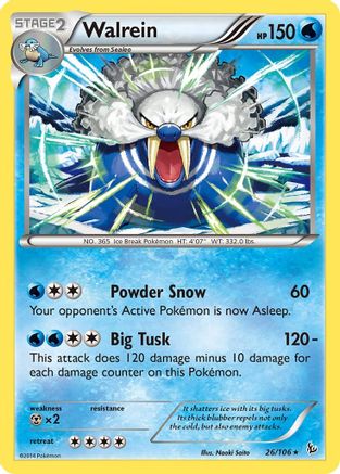 Walrein 26/106 - XY Flashfire Reverse Holofoil