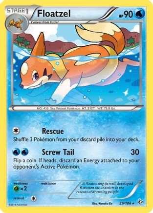 Floatzel 29/106 - XY Flashfire Reverse Holofoil