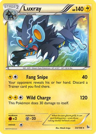 Luxray 34/106 - XY Flashfire Reverse Holofoil