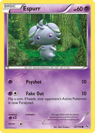 Espurr 42/106 - XY Flashfire Reverse Holofoil