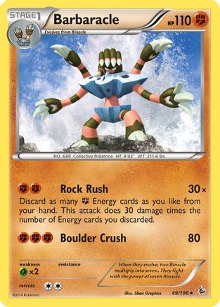 Barbaracle 49/106 - XY Flashfire Reverse Holofoil