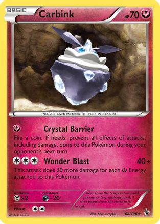 Carbink 68/106 - XY Flashfire Holofoil