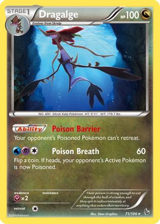 Dragalge 71/106 - XY Flashfire Reverse Holofoil
