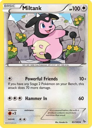 Miltank 83/106 - XY Flashfire Reverse Holofoil