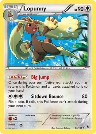 Lopunny 85/106 - XY Flashfire Reverse Holofoil