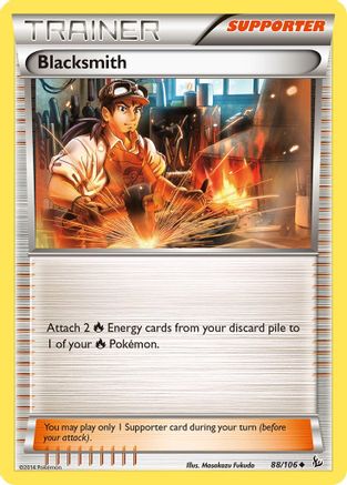 Blacksmith 88/106 - XY Flashfire Reverse Holofoil