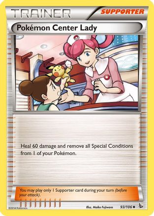 Pokemon Center Lady 93/106 - XY Flashfire Reverse Holofoil