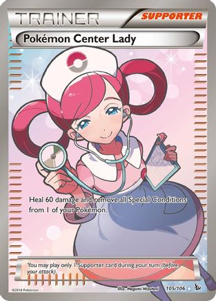 Pokemon Center Lady (105 Full Art) 105/106 - XY Flashfire Holofoil