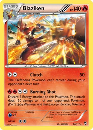 Blaziken 14/111 - XY Furious Fists Reverse Holofoil