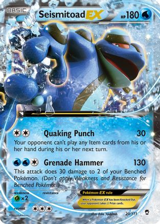 Seismitoad EX 20/111 - XY Furious Fists Holofoil