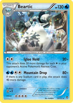 Beartic 22/111 - XY Furious Fists