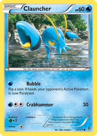 Clauncher 23/111 - XY Furious Fists Reverse Holofoil