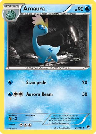 Amaura 25/111 - XY Furious Fists Reverse Holofoil