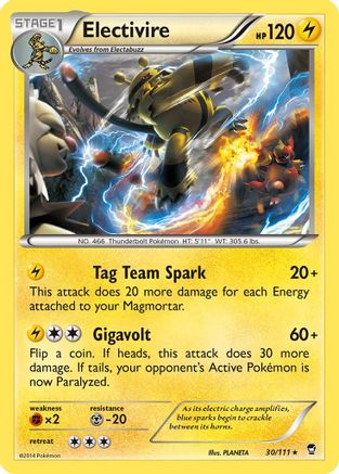 Electivire 30/111 - XY Furious Fists Reverse Holofoil