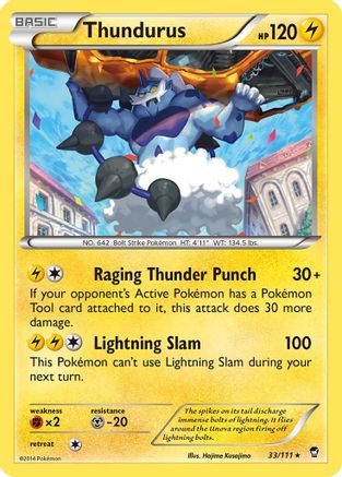 Thundurus 33/111 - XY Furious Fists