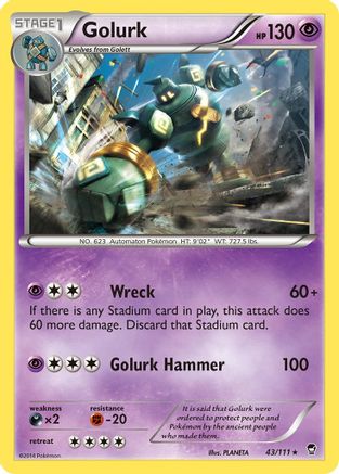 Golurk 43/111 - XY Furious Fists