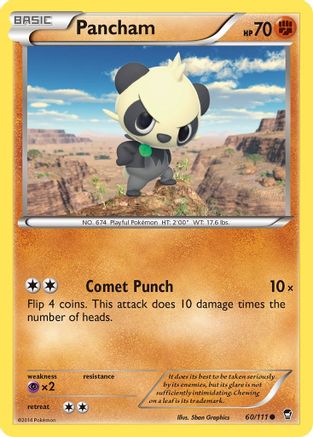 Pancham (60) 60/111 - XY Furious Fists Reverse Holofoil