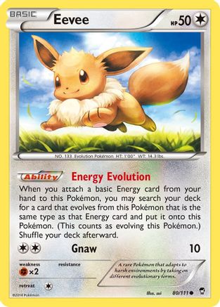 Eevee 80/111 - XY Furious Fists Reverse Holofoil