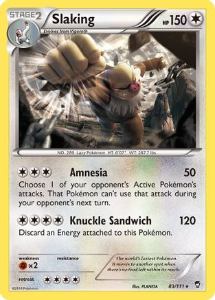 Slaking 83/111 - XY Furious Fists Reverse Holofoil