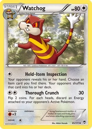 Watchog 85/111 - XY Furious Fists Reverse Holofoil
