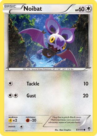 Noibat 87/111 - XY Furious Fists Reverse Holofoil