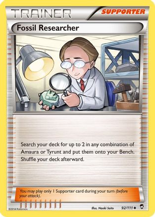 Fossil Researcher 92/111 - XY Furious Fists