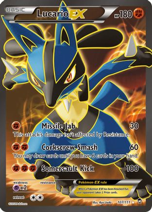 Lucario EX (107 Full Art) 107/111 - XY Furious Fists Holofoil