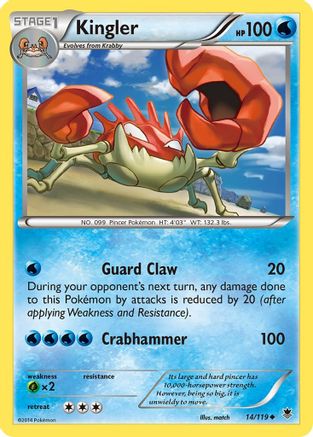 Kingler 14/119 - XY Phantom Forces