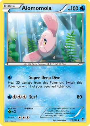 Alomomola 22/119 - XY Phantom Forces Reverse Holofoil