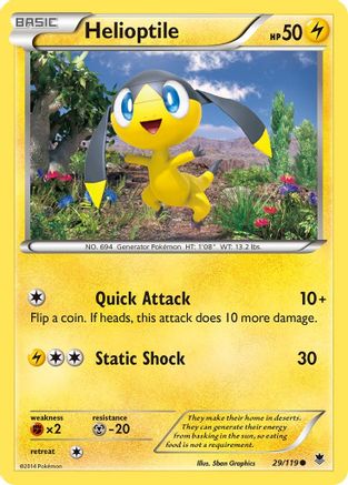 Helioptile (29) 29/119 - XY Phantom Forces Reverse Holofoil