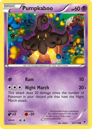 Pumpkaboo 44/119 - XY Phantom Forces Reverse Holofoil