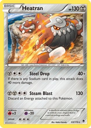 Heatran 63/119 - XY Phantom Forces Reverse Holofoil