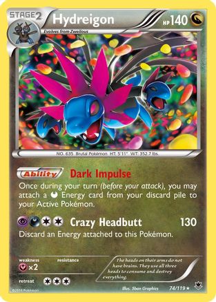 Hydreigon 74/119 - XY Phantom Forces Holofoil