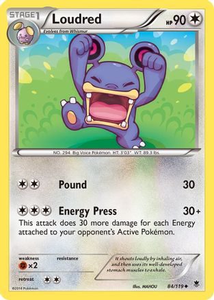 Loudred 84/119 - XY Phantom Forces Reverse Holofoil