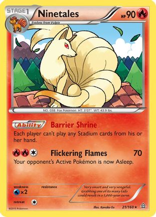 Ninetales 21/160 - XY Primal Clash Reverse Holofoil
