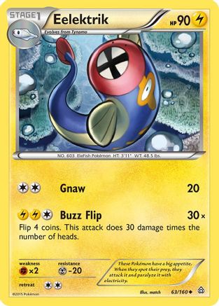 Eelektrik 63/160 - XY Primal Clash Reverse Holofoil