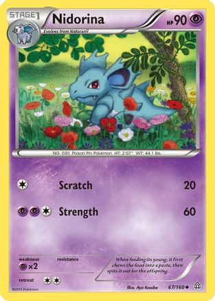 Nidorina 67/160 - XY Primal Clash Reverse Holofoil