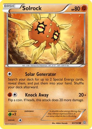 Solrock 83/160 - XY Primal Clash Reverse Holofoil