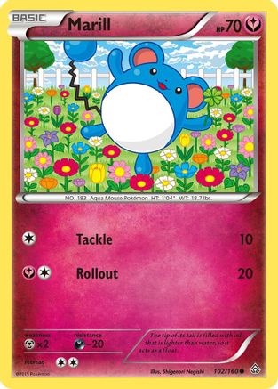 Marill 102/160 - XY Primal Clash Reverse Holofoil