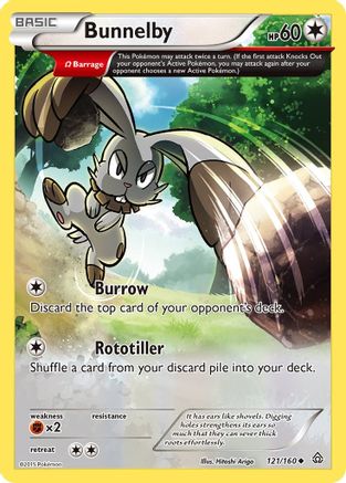 Bunnelby (Omega) 121/160 - XY Primal Clash Reverse Holofoil