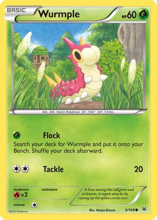 Wurmple 3/108 - XY Roaring Skies Reverse Holofoil
