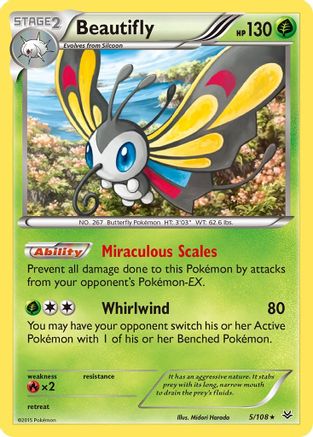 Beautifly 5/108 - XY Roaring Skies Holofoil