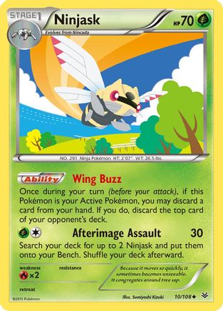 Ninjask 10/108 - XY Roaring Skies Reverse Holofoil