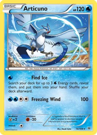 Articuno (16) 16/108 - XY Roaring Skies Reverse Holofoil