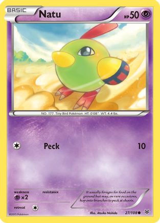 Natu (27) 27/108 - XY Roaring Skies Reverse Holofoil