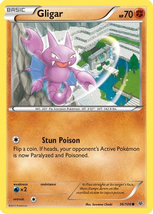Gligar 36/108 - XY Roaring Skies Reverse Holofoil