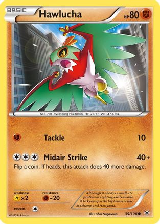 Hawlucha 39/108 - XY Roaring Skies Reverse Holofoil