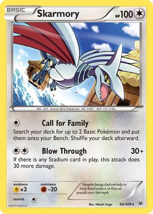 Skarmory 69/108 - XY Roaring Skies Reverse Holofoil