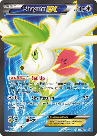 Shaymin EX (106 Full Art) 106/108 - XY Roaring Skies Holofoil