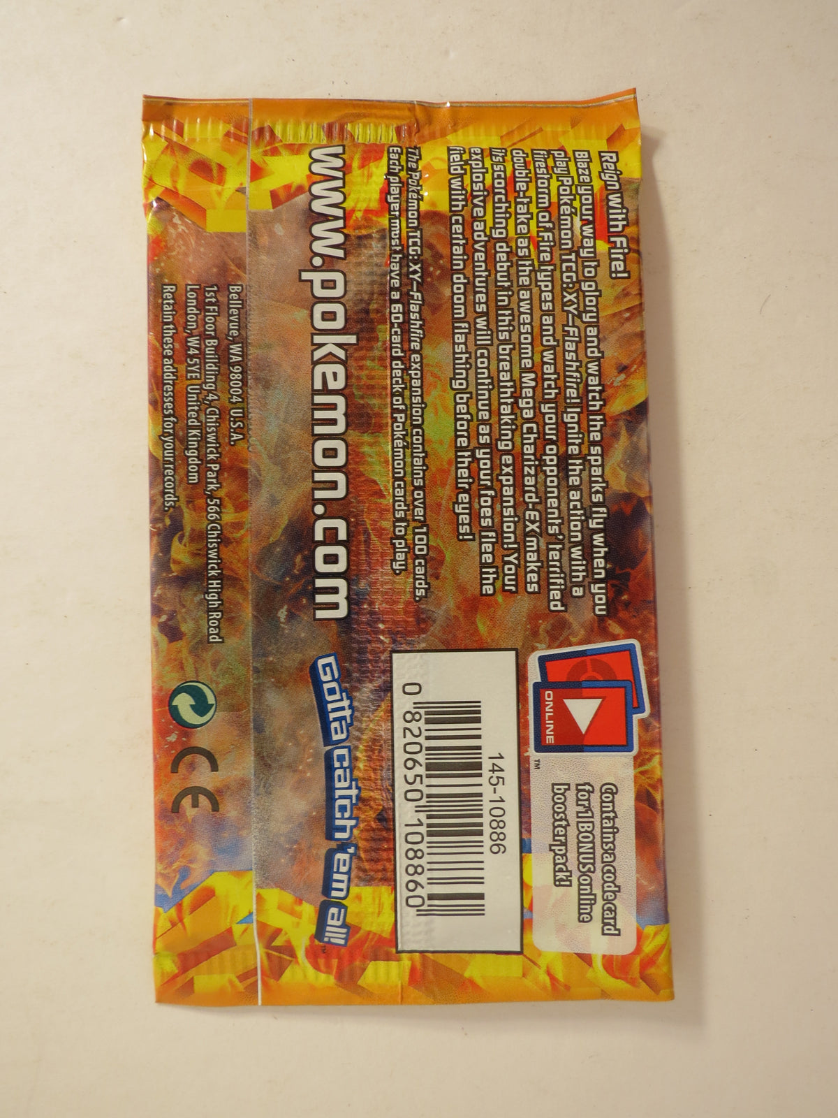 XY Flashfire Pyroar Art Pokemon Booster Pack Sealed